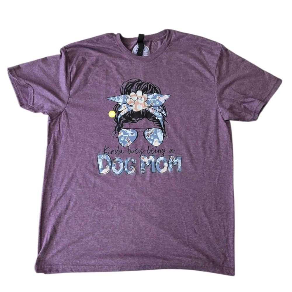 Gildan Purple Dog Mom Graphic Tee